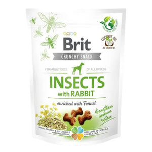 Brit Crunchy Snack Insects Rabbit Beriget Med Fennikel
