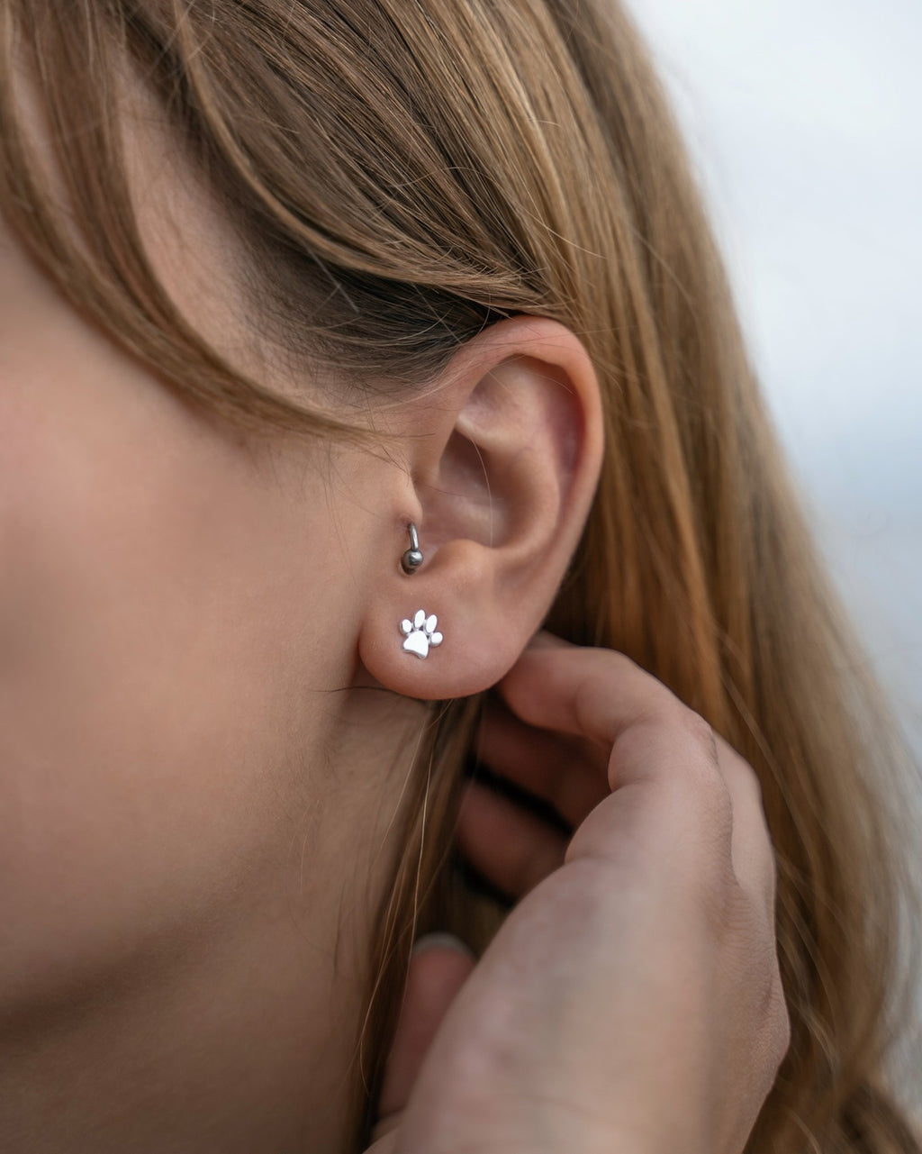 Pote-ørestikker 7x7 mm Sterlingsølv