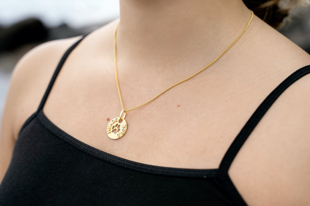 Hundenørd-vedhæng Guld