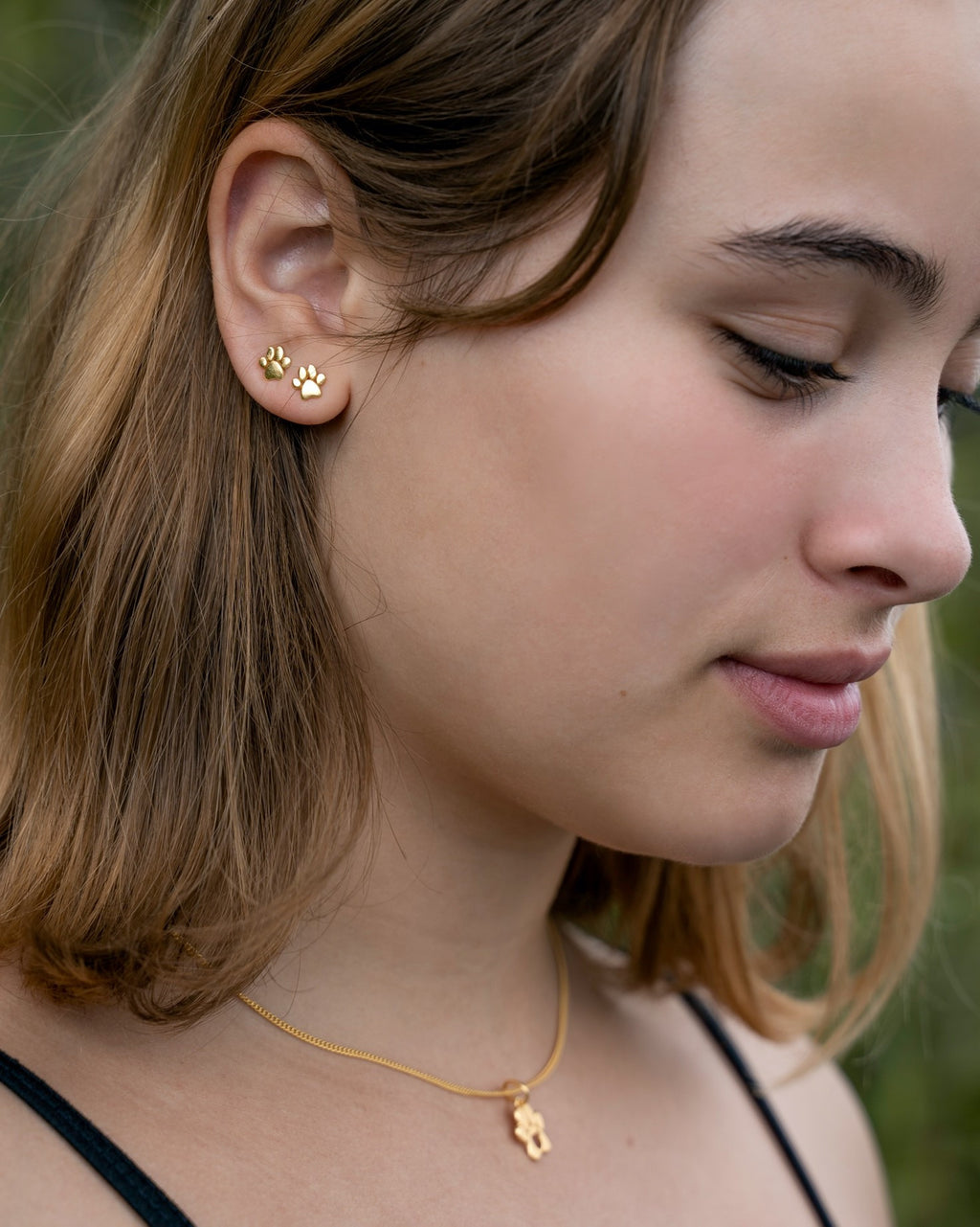 Pote-vedhæng 12x12 mm Guld